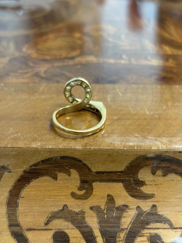 VAN CLEEF & ARPELS FRANCE 18k Yellow Gold & Diamond Taurus Zodiac Ring 1970s - 10