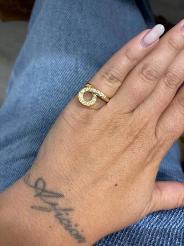 VAN CLEEF & ARPELS FRANCE 18k Yellow Gold & Diamond Taurus Zodiac Ring 1970s - 6
