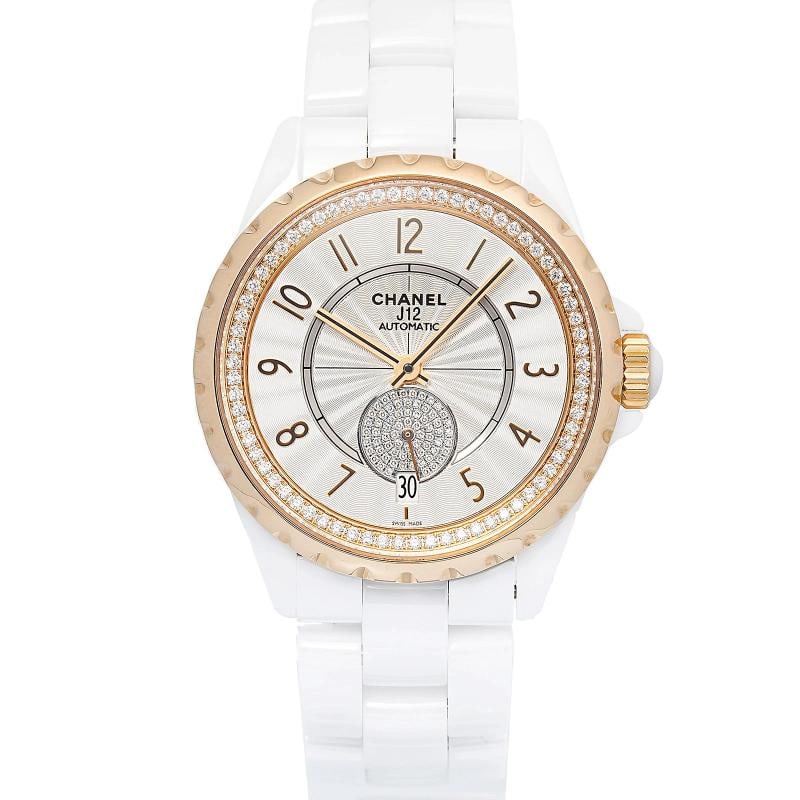 Chanel J12 H3841 Bracelet Ceramic White Arabic Automatic 36mm: Case Size 36mm Wrist Fit 6.54 inches Box No Papers No Condition Ã¢â‚¬â€� Pre Owned Full Specifications SKU Chanel#63 Brand Chanel Model J12 Reference H3841