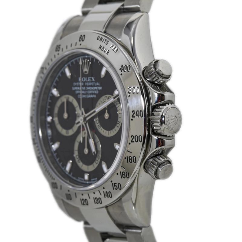 Rolex Daytona 116520 Oyster Stainless Steel Black Index Automatic 40mm - 3