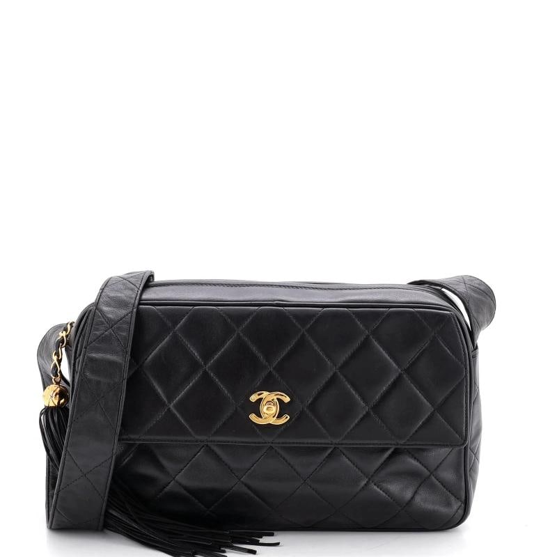Chanel Vintage CC Pocket Camera Shoulder Bag Quilted Lambskin Medium: Condition: Pre-owned - Good,Brand: Chanel,Exterior Material: Leather,Style: Shoulder Bags,Exterior Color: Black,Department: Women,Size: Medium
