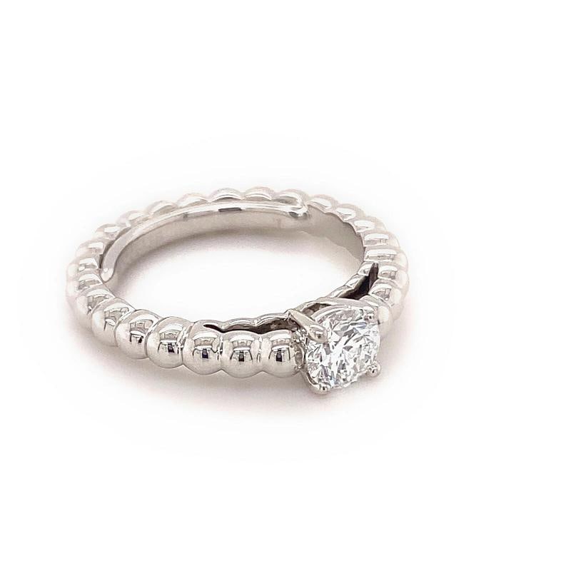 Van Cleef & Arpels Perlee Diamond Engagement Ring 0.50 cts DVVS2 18k White Gold - 11