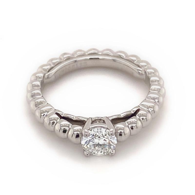 Van Cleef & Arpels Perlee Diamond Engagement Ring 0.50 cts DVVS2 18k White Gold - 12