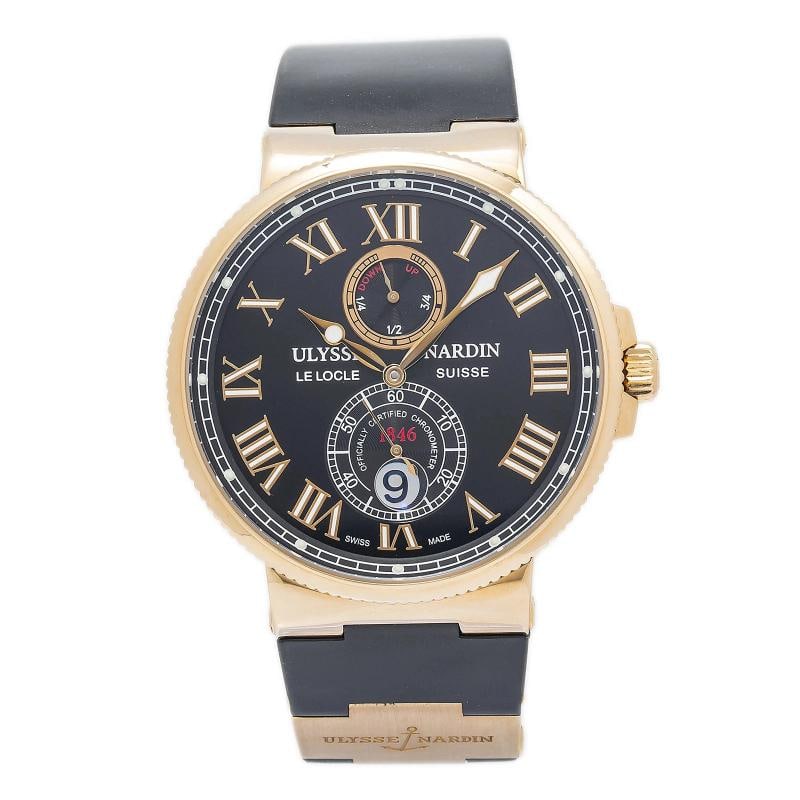 Ulysse Nardin Maxi Marine 266-67 Strap Rose Gold Black Automatic 43mm (1 of 6)
