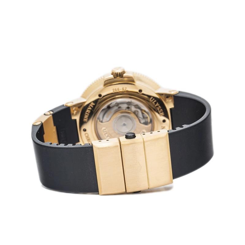 Ulysse Nardin Maxi Marine 266-67 Strap Rose Gold Black Automatic 43mm - 5