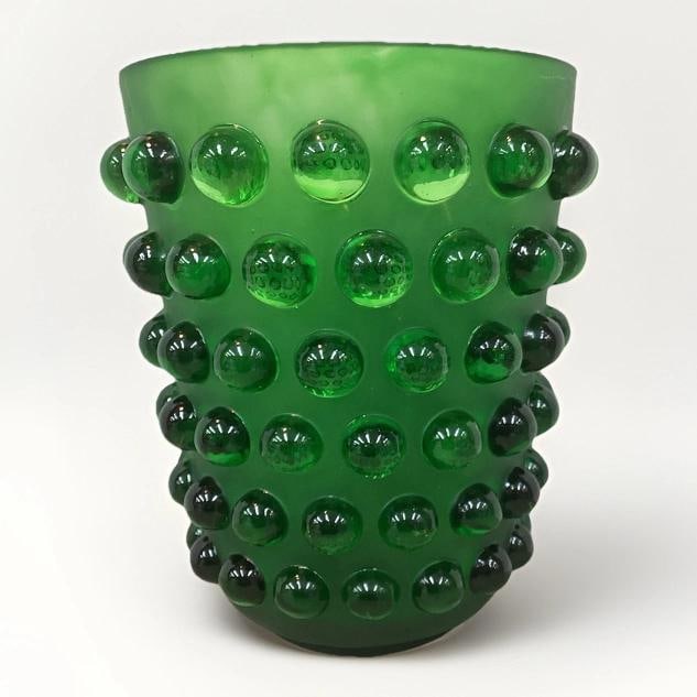 Lalique Style Crystal Green Mossi Vase H8.5Ã¢â‚¬Â? Maker Unknown Heav - 4
