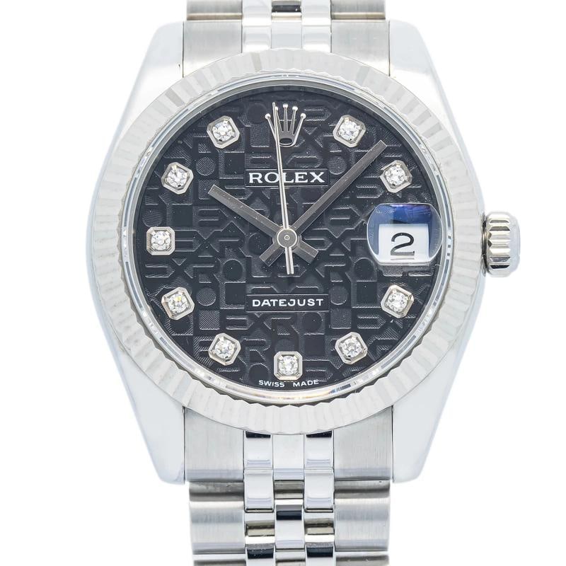 Rolex Datejust 178274 2010 Card Jubilee Steel Jubilee Black Diamond Auto 31mm - 2