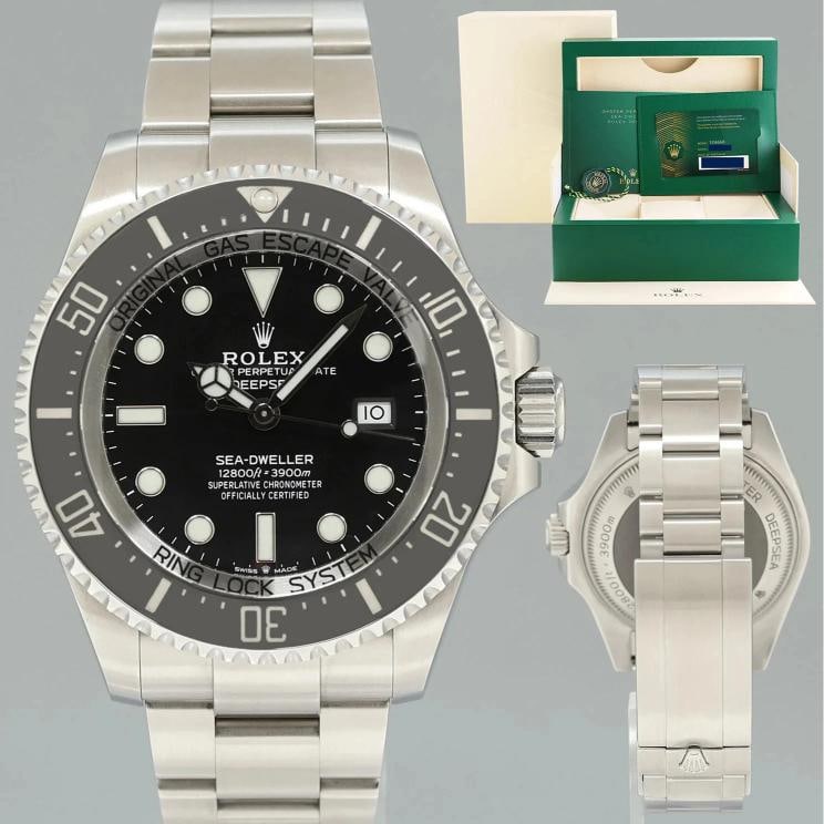 NEW PAPERS Rolex Sea-Dweller Deepsea Black 126660 44mm Steel Watch Box and Papers: Condition: Pre-owned - Excellent,Brand: Rolex,Department: Unisex Adults,Type: Wristwatch,Model: Sea-Dweller,Reference Number: 126660,With Original Box/Packaging: Yes,With Papers: Original,Customized: