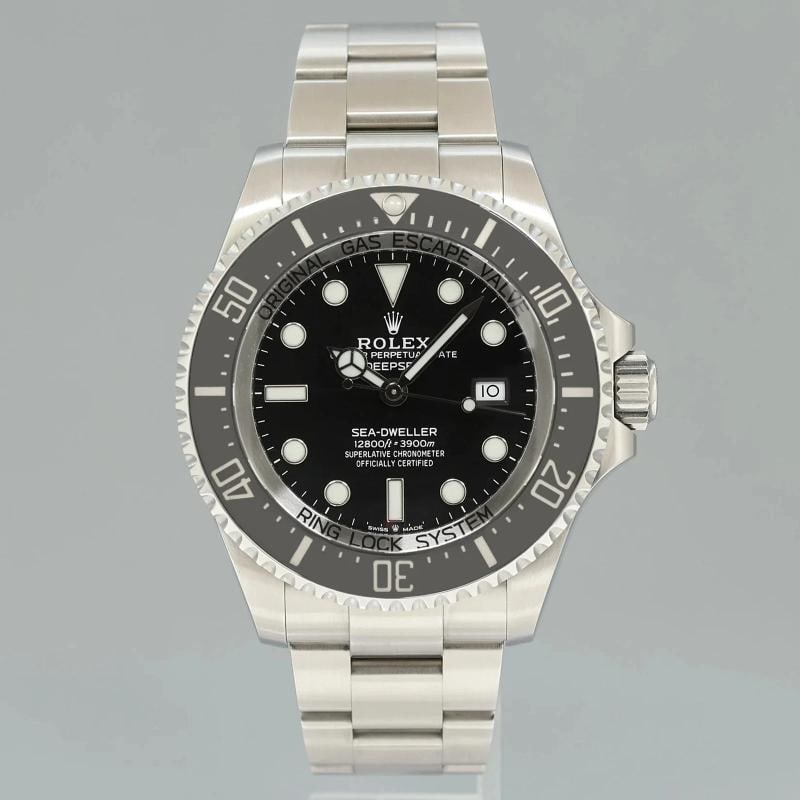 NEW PAPERS Rolex Sea-Dweller Deepsea Black 126660 44mm Steel Watch Box and Papers - 2