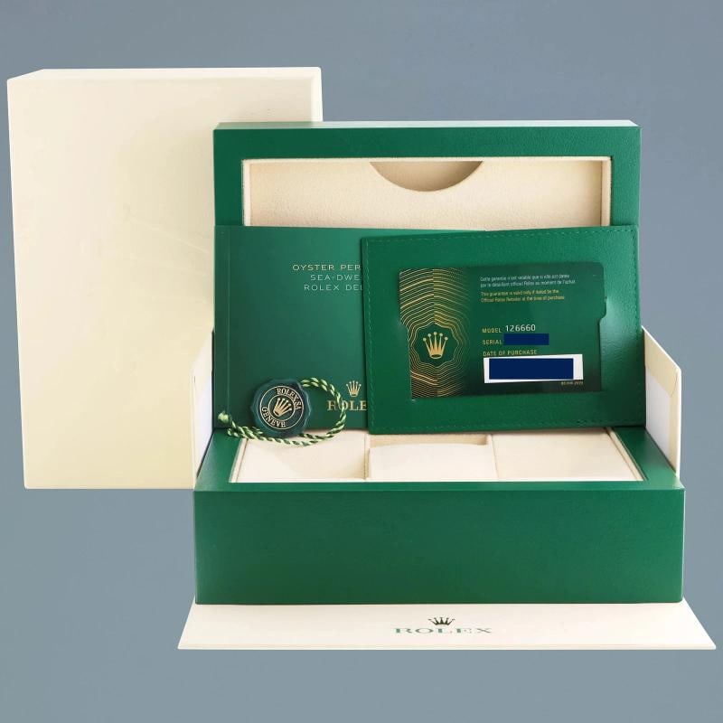 NEW PAPERS Rolex Sea-Dweller Deepsea Black 126660 44mm Steel Watch Box and Papers - 7