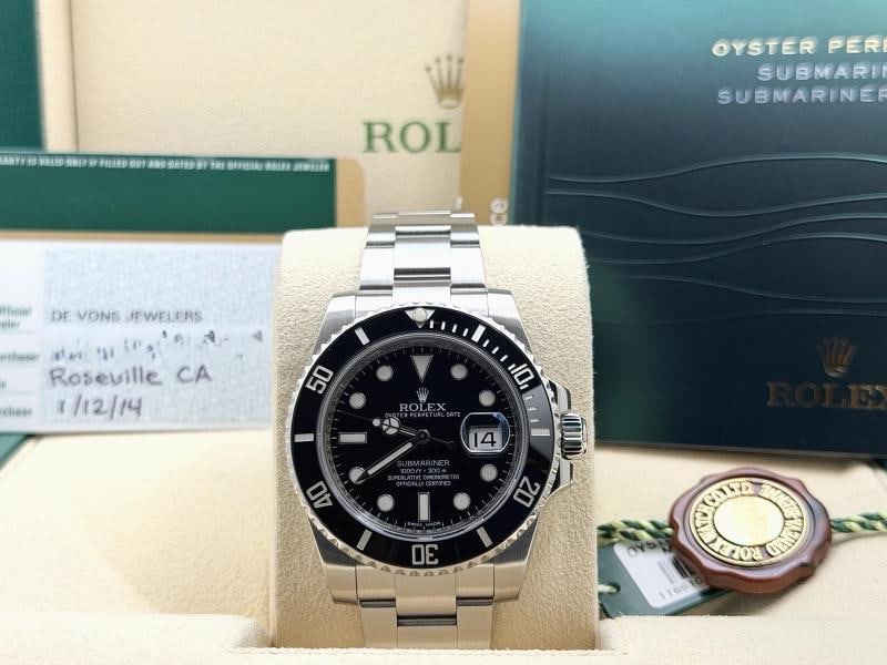 Rolex Submariner Date 116610LN 40mm Black Ceramic Stainless Steel Box Paper - 2