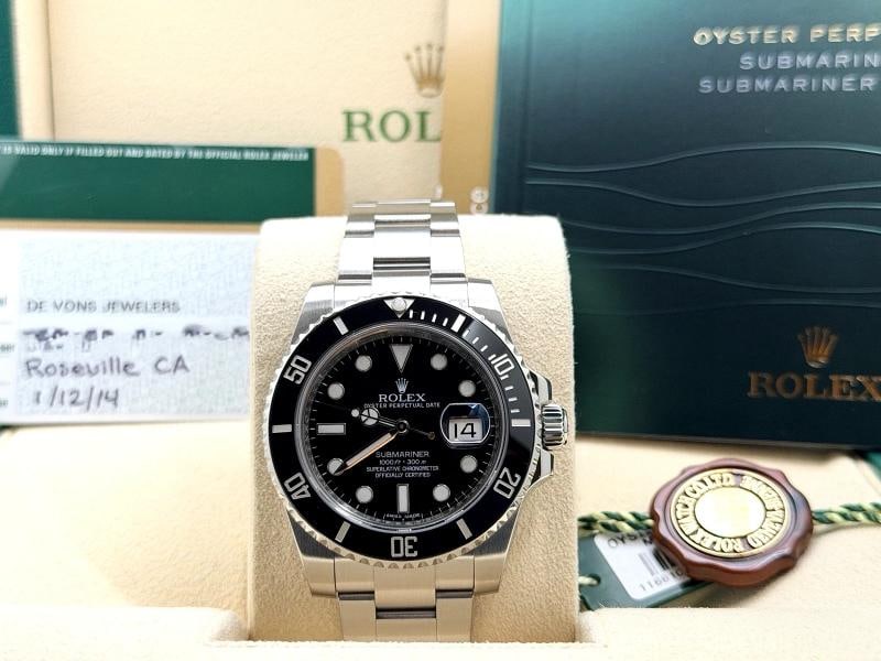 Rolex Submariner Date 116610LN 40mm Black Ceramic Stainless Steel Box Paper - 9