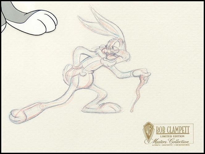 Warner Bros Bob Clampett Bugs Bunny Persona Hand Painted Cel Sericel Animation - 3