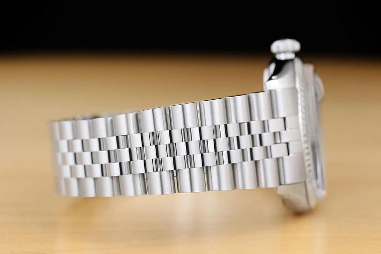 ROLEX MENS DATEJUST 1601 BLACK 18K WHITE GOLD STAINLESS STEEL JUBILEE WATCH - 8