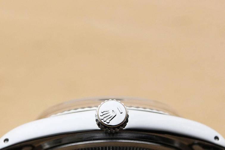 ROLEX MENS DATEJUST 1601 BLACK 18K WHITE GOLD STAINLESS STEEL JUBILEE WATCH - 9