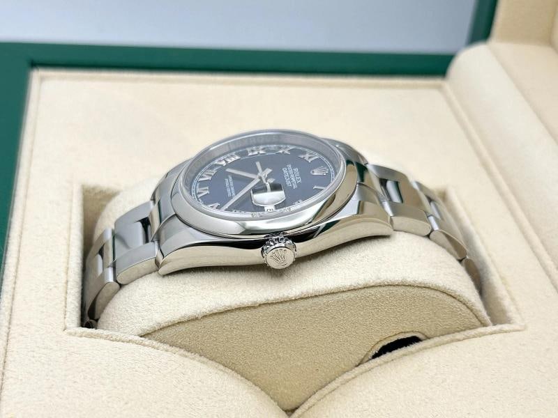 Rolex Datejust 116200 36mm Blue Roman Dial Stainless Steel Box Paper - 6