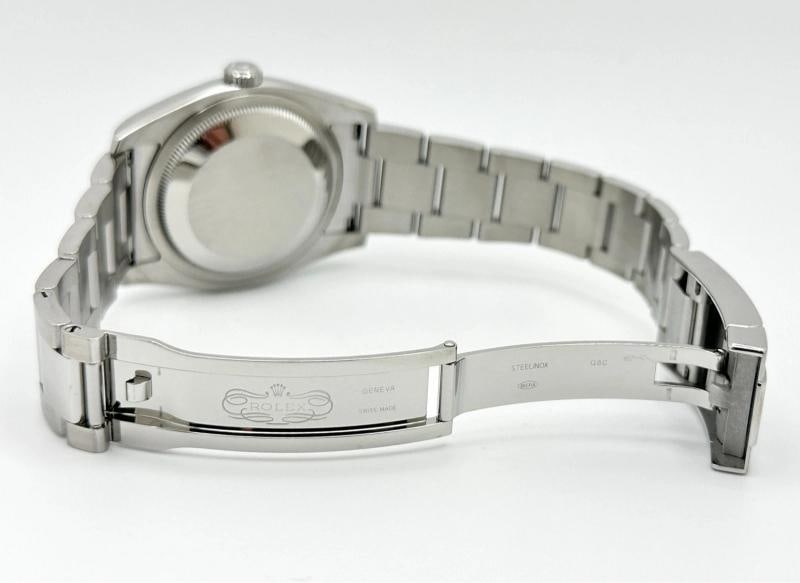 Rolex Datejust 116200 36mm Blue Roman Dial Stainless Steel Box Paper - 8