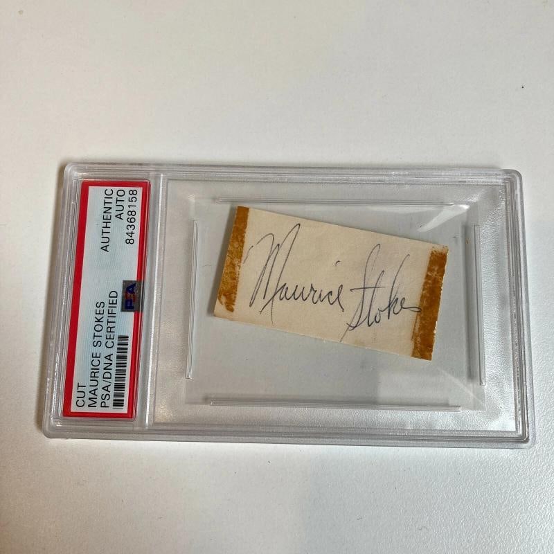 Maurice Stokes Dec. 1970 Signed Cut Autograph PSA DNA COA NBA Hall Of Fame RARE: Signed: Yes,Sport: Basketball-NBA,Autograph Authentication: Professional Sports Authenticator (PSA),Original/Reprint: Original,Product: Index Card,Country of Origin: United States