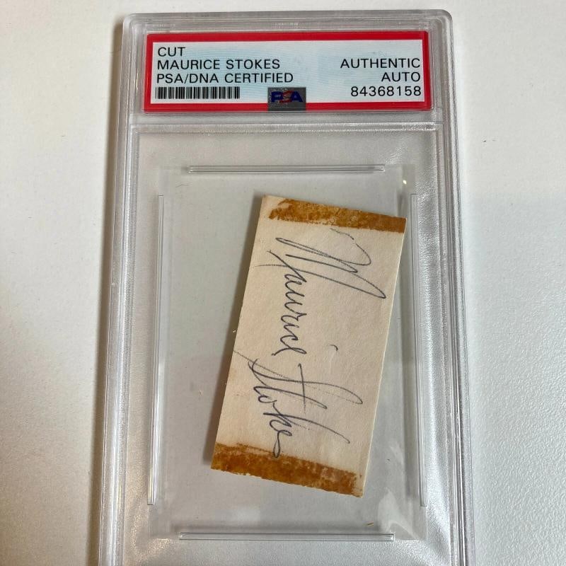 Maurice Stokes Dec. 1970 Signed Cut Autograph PSA DNA COA NBA Hall Of Fame RARE - 2