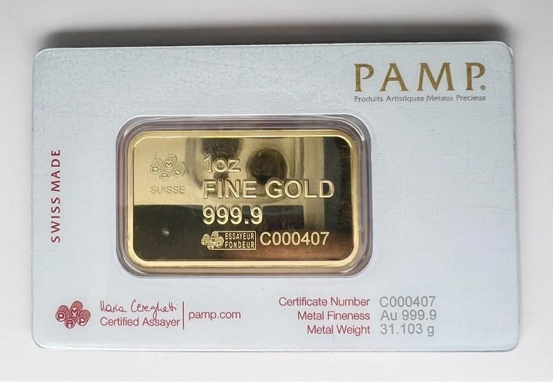 PAMP America The Free Liberty Bell - 1 oz Gold Bar 999.9 Fine (Sealed Assay) - 2