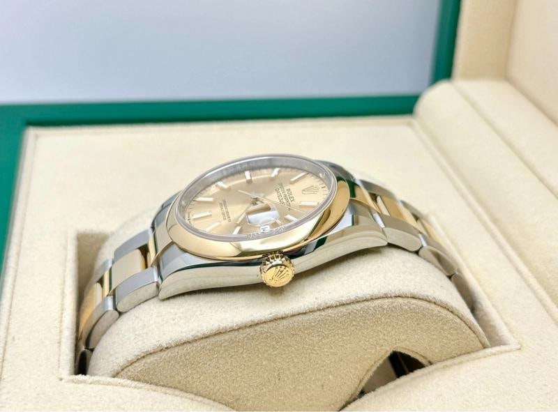 Rolex Datejust 126203 36mm Champagne Dial 18K Yellow Gold Steel Box Booklets - 5