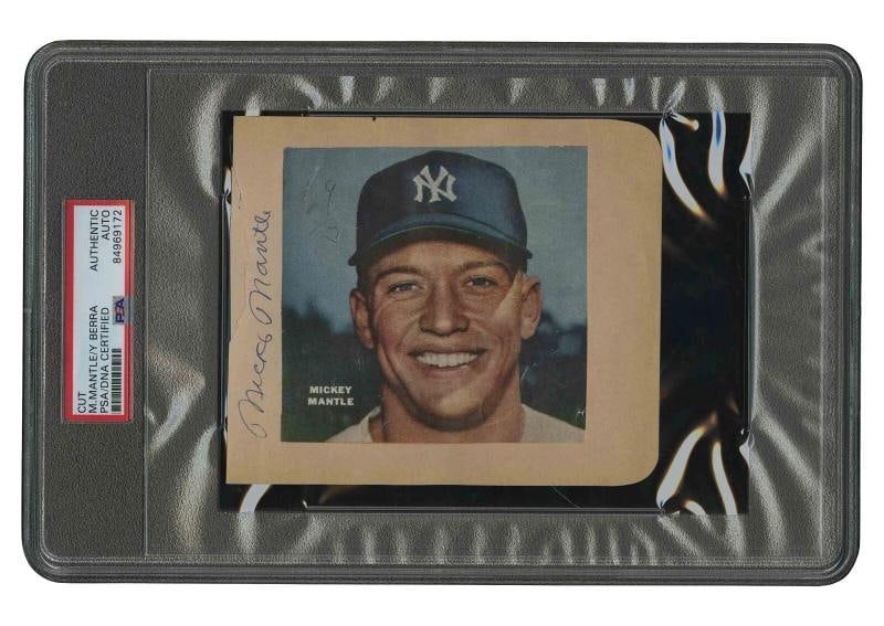 Mickey Mantle & Yogi Berra 1950's Early Career Signed Photo PSA DNA COA (1 of 2)