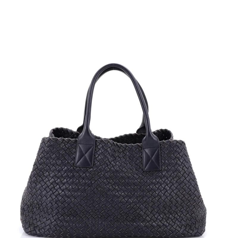 Bottega Veneta Cabat Tote Intrecciato Nappa Medium: Condition: Pre-owned - Fair,Brand: Bottega Veneta,Exterior Material: Leather,Style: Totes,Exterior Color: Blue,Department: Women,Size: Medium,Accessories: Pochette