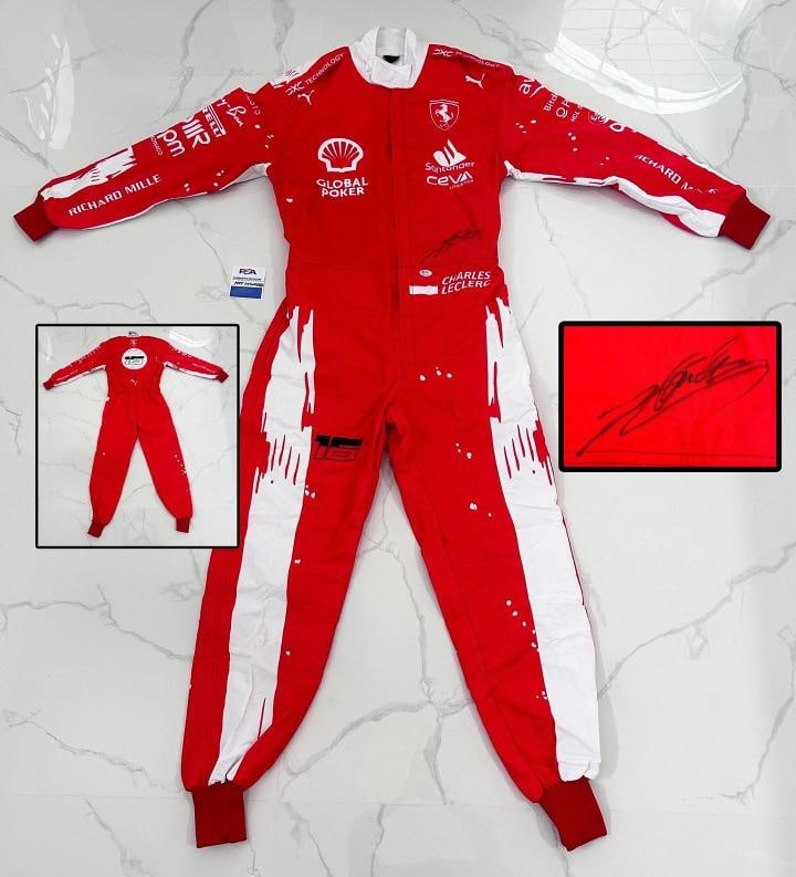 Charles Leclerc Signed Race Suit 2023 Las Vegas Ferrari Formula 1 F1 PSA/DNA COA: Condition: New: A brand-new, unused, unopened, undamaged item (including handmade items).ew: A brand-new, unused, unopened, undamaged item (including handmade items).Country of Origin: United
