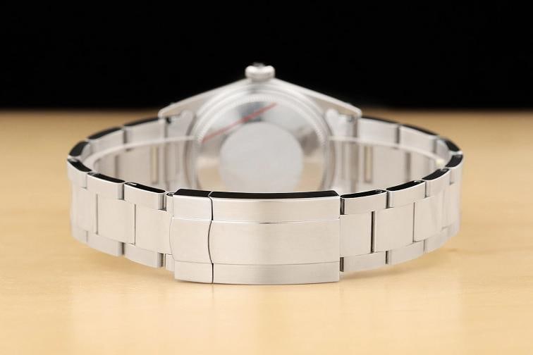 ROLEX MENS DATEJUST 16014 PINK DIAMOND DIAL 18K WHITE GOLD STEEL OYSTER WATCH - 6