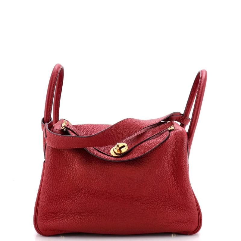 Hermes Lindy Bag Clemence 30: Condition: Pre-owned - Good,Brand: Hermes,Exterior Material: Leather,Style: Shoulder Bags,Exterior Color: Burgundy,Department: Women,Size: 30,Accessories: Dust Bag Condition: Very Good. Exterior: