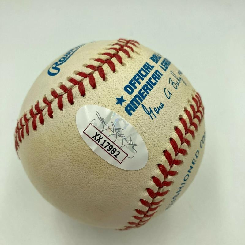 Nice Joe Dimaggio Signed Official American League Baseball JSA COA - 3