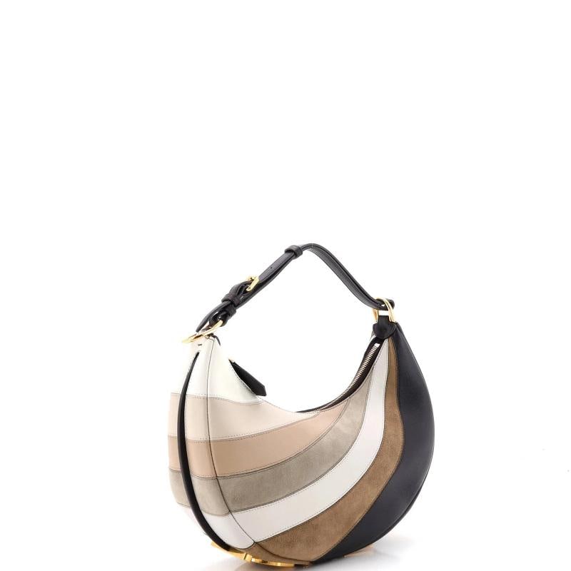 Fendi Fendigraphy Bag Striped Leather and Suede Small - 2