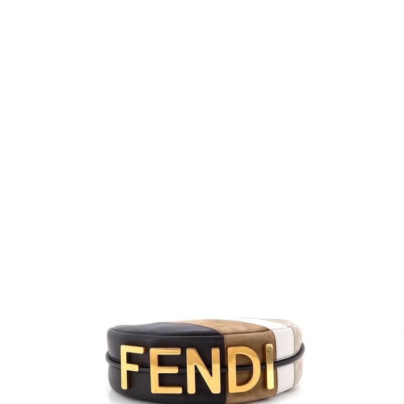 Fendi Fendigraphy Bag Striped Leather and Suede Small - 4