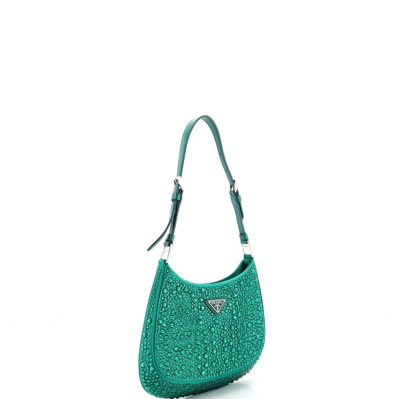 Prada Cleo Shoulder Bag Crystal Embellished Satin Small - 2