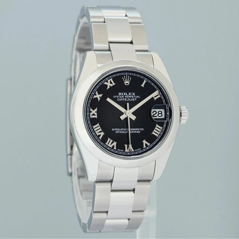 2010 PAPERS MINT Rolex Datejust 178240 Stainless Steel 31mm Black Roman Watch - 3