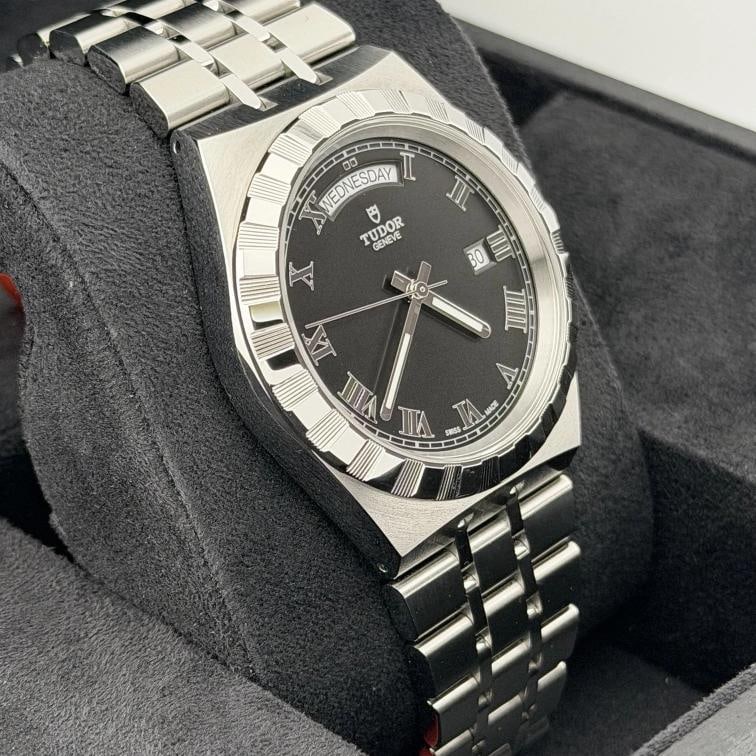 2023 Tudor Royal Day Date 28600 41mm Black Roman Dial Stainless Steel Box Paper - 9