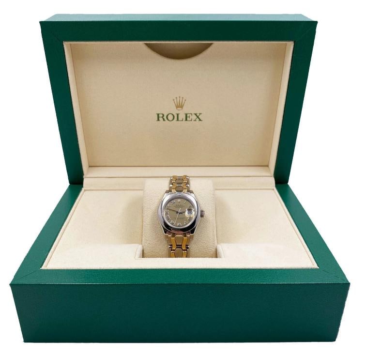 Rolex Datejust Pearlmaster 69329 18K Yellow & White Gold Diamond Bezel Rolex Box - 2