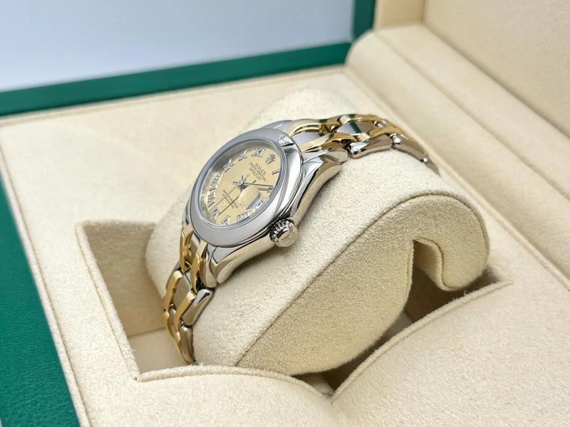 Rolex Datejust Pearlmaster 69329 18K Yellow & White Gold Diamond Bezel Rolex Box - 5