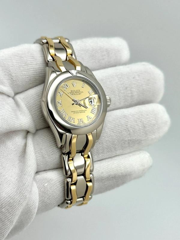 Rolex Datejust Pearlmaster 69329 18K Yellow & White Gold Diamond Bezel Rolex Box - 6