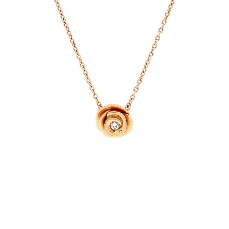 Christian Dior Rose Couture Pendant Necklace 18K Rose Gold with Diamonds: Condition: Pre-owned - Good,Brand: Christian Dior,Main Stone: Diamond,Metal: 18K Rose Gold,Metal Purity: 18K,Style: Pendant,Type: Necklace,Color: Gold,Material: Unknown