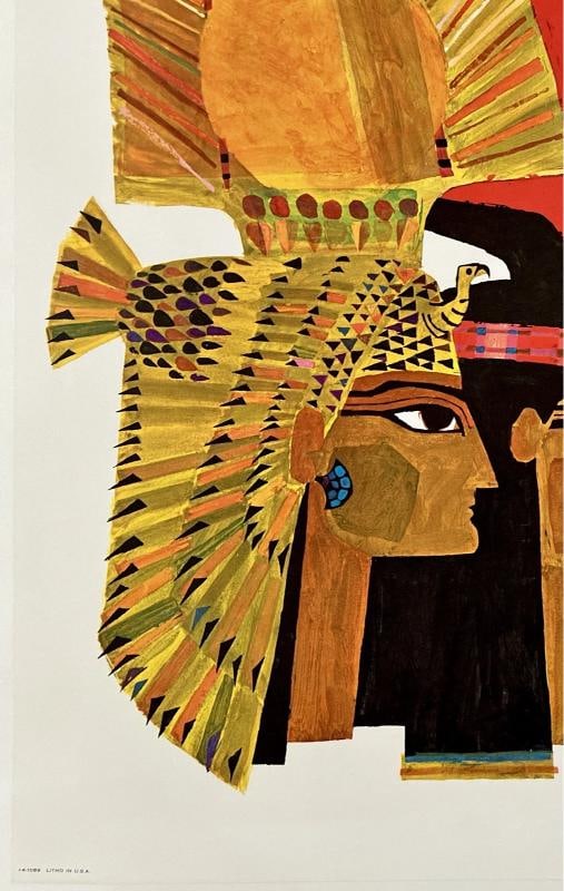Original Vintage Poster EGYPT UAR FLY TWA UP UP AND AWAY Airline Travel Klein OL - 4