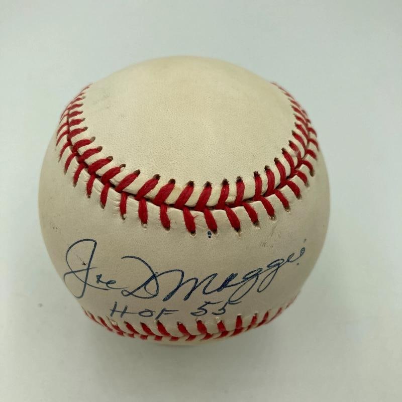 Joe Dimaggio "Hall Of Fame 1955" Signed American League Baseball JSA COA - 6