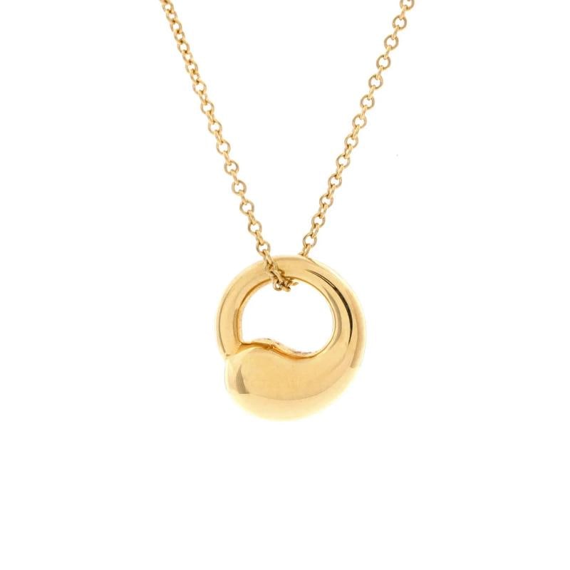 Tiffany & Co. Elsa Peretti Eternal Circle Pendant Necklace 18K Yellow Gold 12mm: Condition: Pre-owned - Good,Brand: Tiffany & Co.,Main Stone: Unknown,Metal: 18K Yellow Gold,Metal Purity: 18K,Style: Pendant,Type: Necklace,Color: Yellow Gold,Material: 18K Yellow Gold