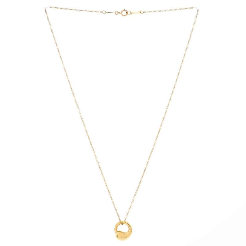 Tiffany & Co. Elsa Peretti Eternal Circle Pendant Necklace 18K Yellow Gold 12mm - 2