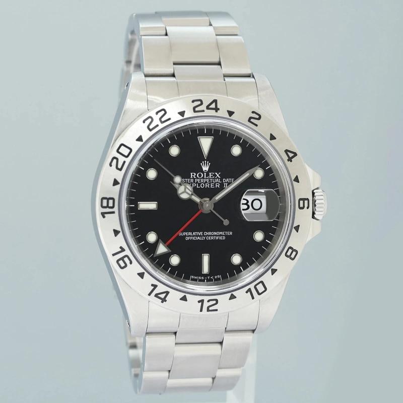 MINT 1998 PAPERS Rolex Explorer II 16570 Black Date GMT 40mm Watch Box - 3