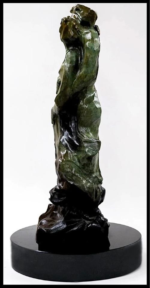 HESSAM ABRISHAMI Original BRONZE SCULPTURE Inseparable Love Signed Art Authentic - 4