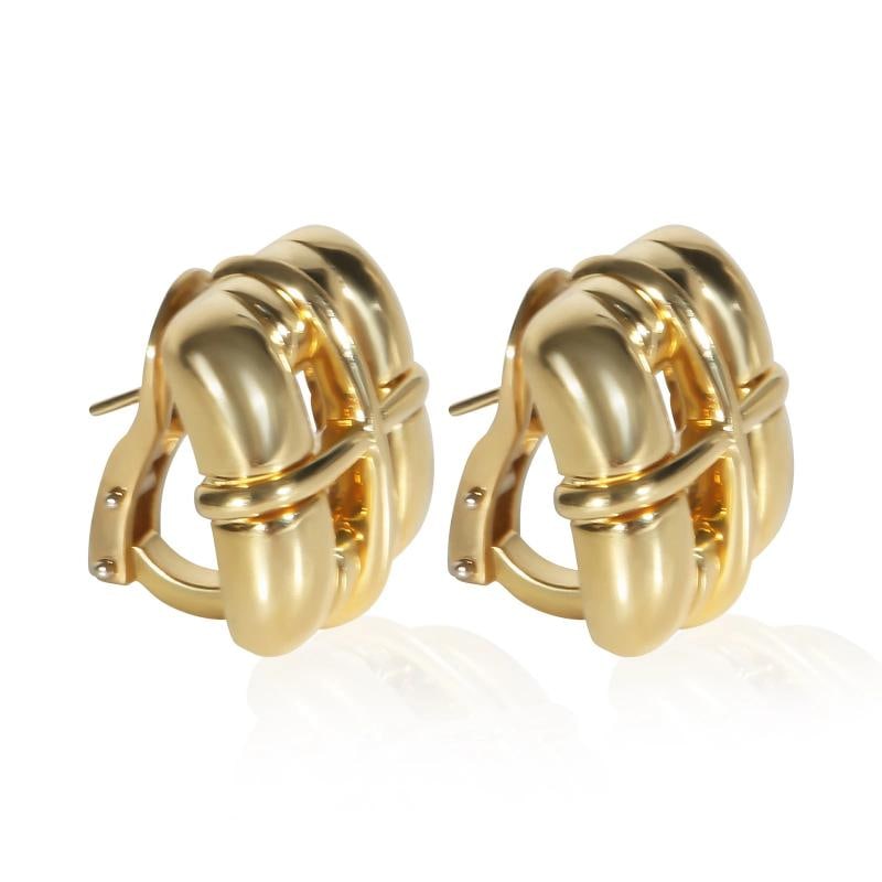 Tiffany & Co. Yellow Gold Square Window Biscayne Earrings - 2