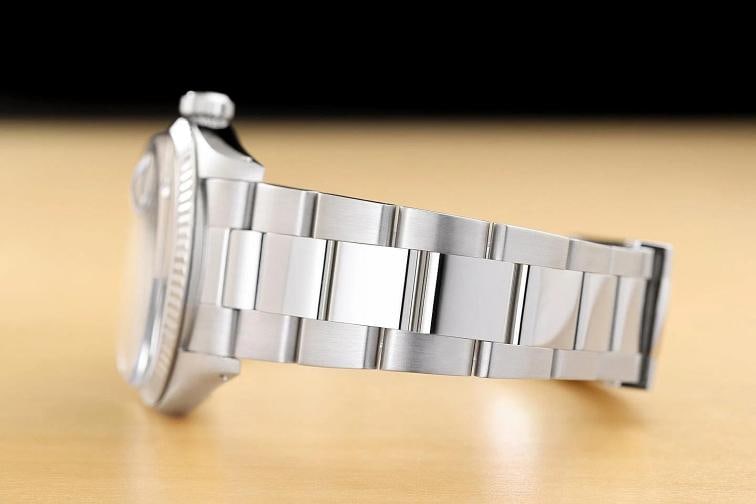 ROLEX MENS DATEJUST 16014 GRAY ROMAN DIAL 18K WHITE GOLD STAINLESS STEEL WATCH - 5
