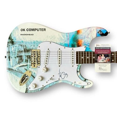 THOM YORKE Signed Guitar JSA COA Custom 1/1 RADIOHEAD: Industry: Music,Signed: Yes,Autograph Authentication: James Spence (JSA),Object Type: Guitar & Guitar Pick,Original/Reproduction: Original,Country of Origin: United States