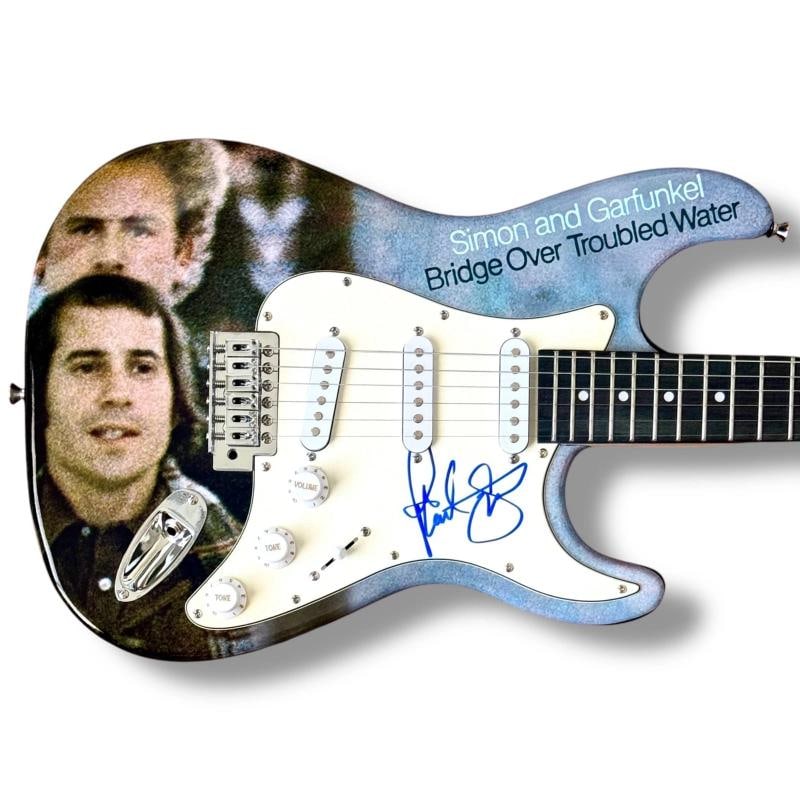 Simon & Garfunkel Signed Guitar Custom Set of 2 JSA COA Paul Simon Art Garfunkel - 2